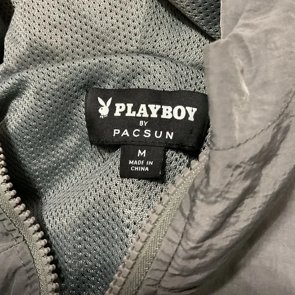 Pacsun playboy grey lightweight windbreaker